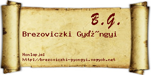 Brezoviczki Gyöngyi névjegykártya